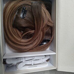 Endaring invisible clip in hair extensions